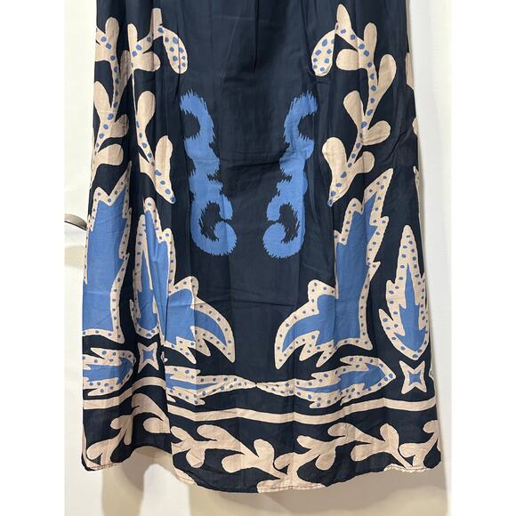 August Resort Wear Aphrodite Dark Blue Maxi Dress Size Large NWT Made in Greece - Picture 14 of 15